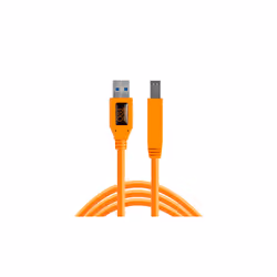 Tether Tools CU5460ORG, 4,6 m, USB A, USB B, USB 3.2 Gen 1 (3.1 Gen 1), 5000 Mbit/s, Orange