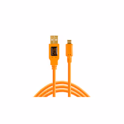 Tether Tools CU5430ORG, 4,6 m, USB A, Micro-USB B, USB 2.0, Orange