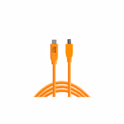 Tether Tools CUC2415-ORG, 4,6 m, USB C, Mini-USB B, USB 2.0, 480 Mbit/s, Orange