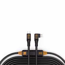 TETHER TOOLS Câble USB-C vers USB-C coudé 90° TetherPro CUC31RT2 - Noir 9.40m