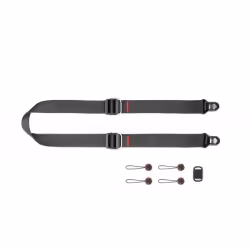 Peak Design SLL-BK-3, Caméra Numérique, Aluminium, Nylon, Noir, 90 kg, 145 cm, 99 cm