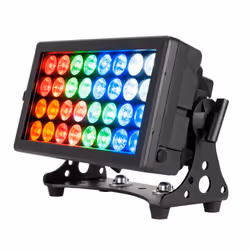 Adj HEX032, Projecteur Disco, Noir, IP65, LED, Boutons, LED