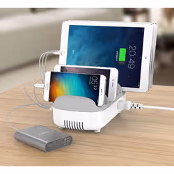 Compulocks 10PUSBDKS-UK Organiseur de station de chargement Autonome Gris, Blanc - Vue supplémentaire 6