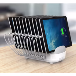 Compulocks 10PUSBDKS-UK Organiseur de station de chargement Autonome Gris, Blanc - Vue supplémentaire 7