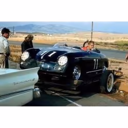 Voiture Miniature de Collection - GREENLIGHT COLLECTIBLES - PORSCHE 356 Speedster - Steve McQueen 1958 - Noir