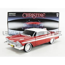 Voiture Miniature de Collection - GREENLIGHT COLLECTIBLES - PLYMOUTH Fury Christine Evil Version 1958 - Blanc