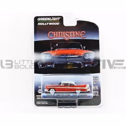 Voiture Miniature de Collection - GREENLIGHT COLLECTIBLES 1/64 - PLYMOUTH Fury Evil Version Christine - 1983 - Red / White -  ...