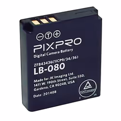 Kodak LB-080, Kodak, 1250 mAh, 3,6 V, Lithium-Ion (Li-Ion)