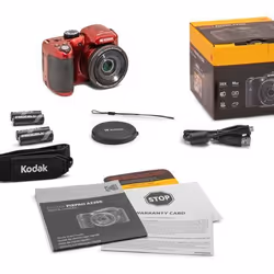 Kodak PIXPRO AZ255 1/2.3" Appareil-photo compact 16,35 MP BSI CMOS 4608 x 3456 pixels Rouge - Vue supplémentaire 9