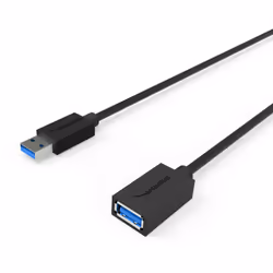 Sabrent CB-3060, 1,8 m, USB A, USB A, USB 3.2 Gen 1 (3.1 Gen 1), Mâle/Femelle, Noir