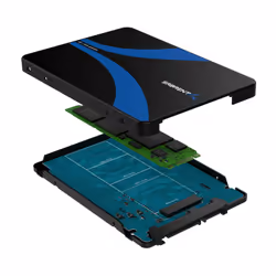 Sabrent EC-M2SA Boîtier de disques de stockage Enceinte ssd Noir M.2