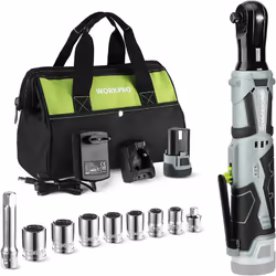 Description générale La clé à cliquet électrique sans fil WORKPRO 12 V est dotée d'un moteur puissant offrant un couple maxim ...