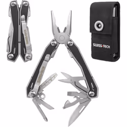 【Matériel de Haute Qualité】Swiss+Tech pince multitool est fabriquée en acier inoxydable ultra-durable ce qui empêche efficace ...