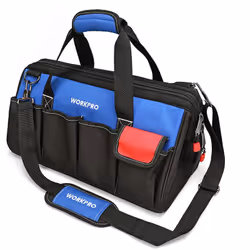 【Pratique et commode】Sac à outils équipe simultanément poignée et bandoulière réglable, il est capable de changer librement e ...