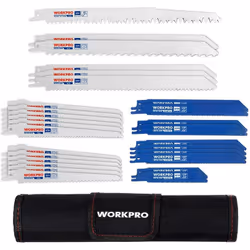 Description générale Cet ensemble de lames de scie sabre WORKPRO comprend une variété de lames adaptées à différentes applica ...