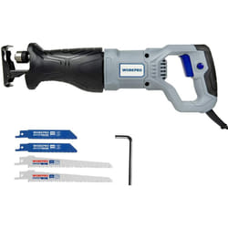 Workpro - Scie Sabre 710W, 2800 tr/min Vitesse Variable avec Mécanisme de Changement Rapide de Lame, Profondeur de Coupe Bois/Métal: 115/4 mm - Coupe