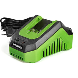 Workpro - Chargeur 20V pour Batterie 2,0A et 4,0A, Pratique et Compacte, Compatible avec les batteries