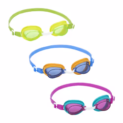 Bestway Lunettes de natation Aqua Burst Essential Enfants 3 ans et plus, Unisexe, Couleurs assorties, Silicone, Couleurs asso ...