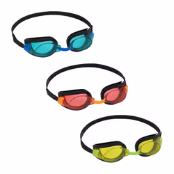 Bestway Lunettes de natation Aqua Burst Essential II à partir de 7 ans, Unisexe, Noir, Silicone, Couleurs assorties, Polycarb ...