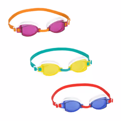 Bestway Lunettes de natation Aqua Burst Essential à partir de 7 ans, Unisexe, Blanc, Silicone, Couleurs assorties, Polycarbon ...
