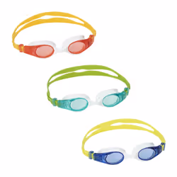 Bestway Lunettes de natation Accelera enfants à partir de 3 ans, Unisexe, Blanc, Silicone, Couleurs assorties, Polycarbonate, ...
