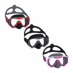 Bestway Masque Crusader Pro Adultes dès 14 ans, Adulte, Demi-masque, Plongée en apnée, Verre trempé, Silicone, Couleurs assor ...