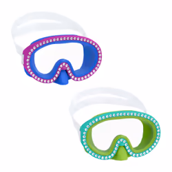 Bestway Masque Sparkle 'n Shine pour les jeunes dès 7 ans, Enfant, Demi-masque, Plongée en apnée, Polycarbonate, Polycarbonat ...