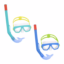 Bestway Masque et tuba Aqua Burst Essential Enfants 3 ans et plus, Enfant, Demi-masque, Plongée avec tuba, Polycarbonate, Cou ...