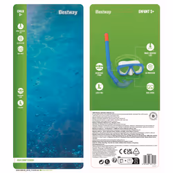 Bestway Masque et tuba Aqua Burst Essential Enfants 3 ans et plus - Vue supplémentaire 34