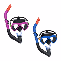 Bestway Masque et tuba Dominator pour jeunes enfants dès 7 ans, Enfant, Demi-masque, Plongée avec tuba, Polycarbonate, Couleu ...