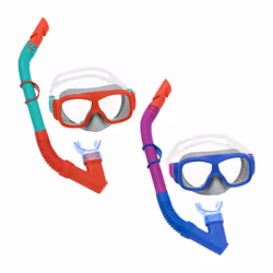 Bestway Masque et tuba Explora pour jeunes enfants dès 7 ans, Enfant, Demi-masque, Plongée avec tuba, Polycarbonate, Polycarb ...