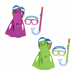 Bestway Masque tuba et palmes de snorkeling Explora Essential pour les jeunes de 7 ans et plus