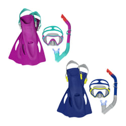 Bestway Kit palmes, masque et tuba Crusader pour les jeunes de 7 ans et plus