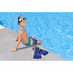 Bestway Kit palmes, masque et tuba Crusader pour les jeunes de 7 ans et plus - Vue supplémentaire 24