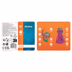 Bestway Kit palmes, masque et tuba Crusader pour les jeunes de 7 ans et plus - Vue supplémentaire 39