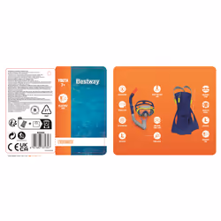 Bestway Kit palmes, masque et tuba Crusader pour les jeunes de 7 ans et plus - Vue supplémentaire 41