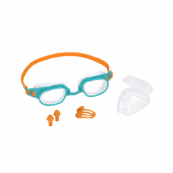 Bestway Kit lunettes de natation Aquanaut Essential à partir de 7 ans, Enfant, Orange, Transparent, Turquoise, Blanc, 7 an(s) ...