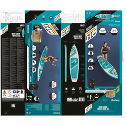 Bestway Hydro-Force Kit paddle SUP gonflable Aqua Glider avec TravelTech 3,20 m - Vue supplémentaire 35