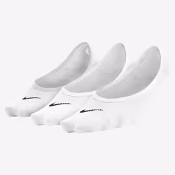 Nike Lightweight, Chausettes invisibles, Noir, Blanc, Adulte, Femelle, 38 - 42, Spéciale