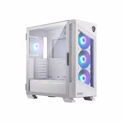 MSI MPG VELOX 100R WHITE, Midi Tower, PC, Blanc, ATX, Jouer, 1x 120 mm