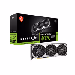 MSI VENTUS GeForce RTX 4070 SUPER 12G 3X OC, GeForce RTX 4070 SUPER, 12 Go, GDDR6X, 192 bit, 7680 x 4320 pixels, PCI Express ...