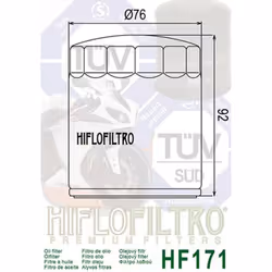 Hiflofiltro Filtre à huile Noir brillant - HF171B