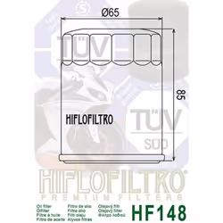 Hiflofiltro Filtre à huile - HF148, taille 70 mm