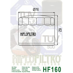 Hiflofiltro Filtre à huile - HF160, taille 80 mm