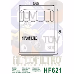 Hiflofiltro Filtre à huile - HF621, taille 70 mm