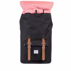 Herschel Little America sac à dos Noir, Marron Tissu, Toison, Métal