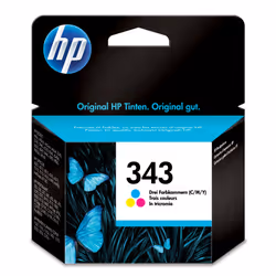 HP 343 cartouche d'encre trois couleurs authentique, Rendement standard, Encre à colorant, 7 ml, 330 pages, 1 pièce(s)