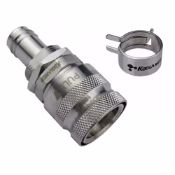 Koolance QD3-FS10-P, Laiton, EPDM, Nickel, Acier inoxydable, Acier inoxydable, 9 g