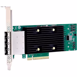 Broadcom eHBA 9600-16e, PCIe, SAS, SATA, Hauteur totale / Profil bas, PCIe 4.0, Noir, Vert, Argent, 5000000 h