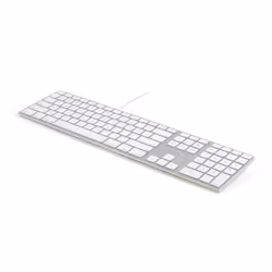 Matias FK318B-DE, Taille réelle (100 %), USB, Clavier mécanique, QWERTZ, Blanc